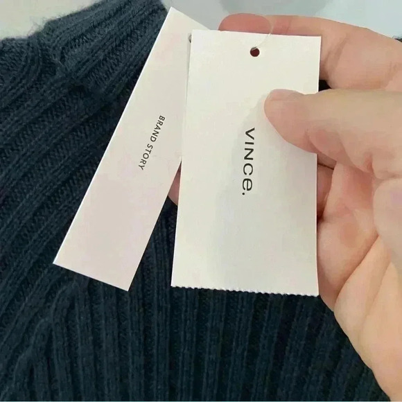 NWT Vince Wool Cashmere Ribbed Tunic Sweater Tide Pool size XS - Picture 11 of 12